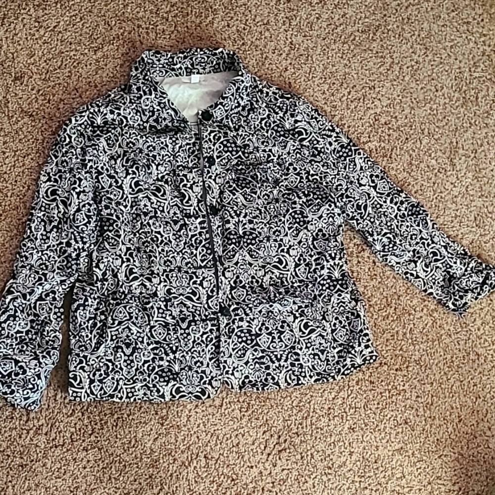 Charter Club Floral button up jacket - size 2X for women